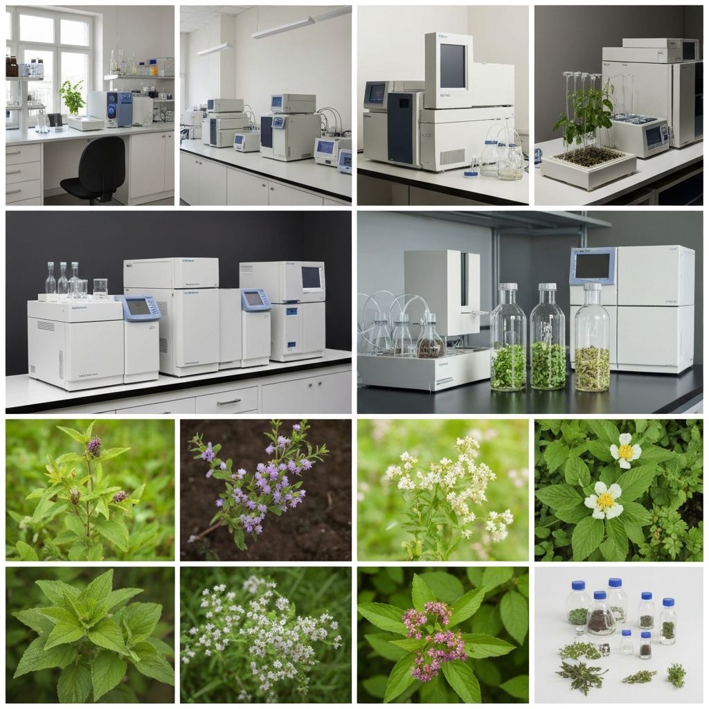 Scientific research with botanical specimens